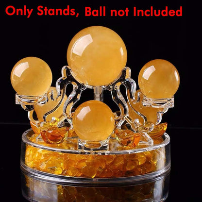 Skiennix Acrylic Crystal Ball Display Stand - Transparent Holder for 7 Glass Spheres | Elegant Desktop Ornament