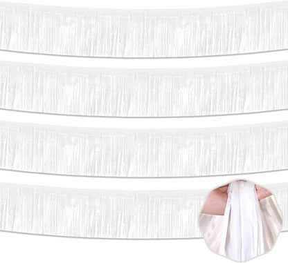 Foil Fringe Garland - 10 Ft Metallic Tinsel Streamers | 4 Pack for Festive Party Decorations