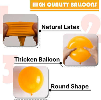 PartyWoo Mustard Yellow Balloon Kit - 155 Pieces in 5 Sizes for Birthday & Baby Shower Decor