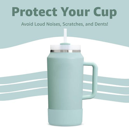 Jmoe USA Boot for 64oz Stanley Quencher H2.0 Tumbler - BPA Free Silicone Sleeve Protector | Seafoam Color