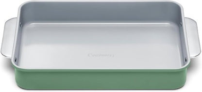 Caraway Non-Stick Ceramic 9”x13” Rectangle Pan - Non-Toxic, PTFE & PFOA Free - Ideal for Brownies & Lasagnas - Sage