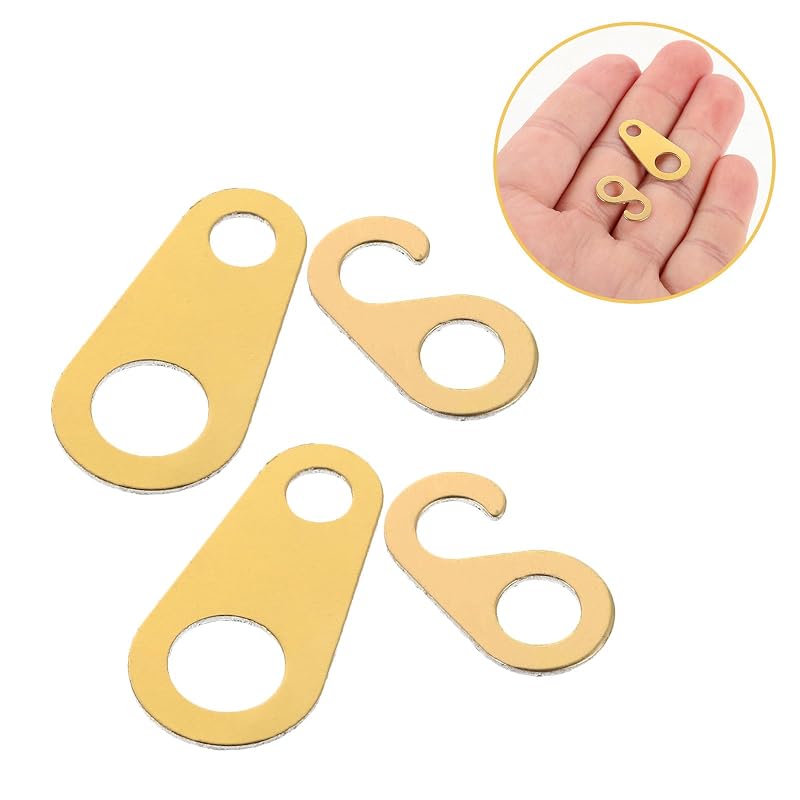 Metal Clock Chain Tabs with Swivel Loop - 4Pcs for Grandfather Clocks