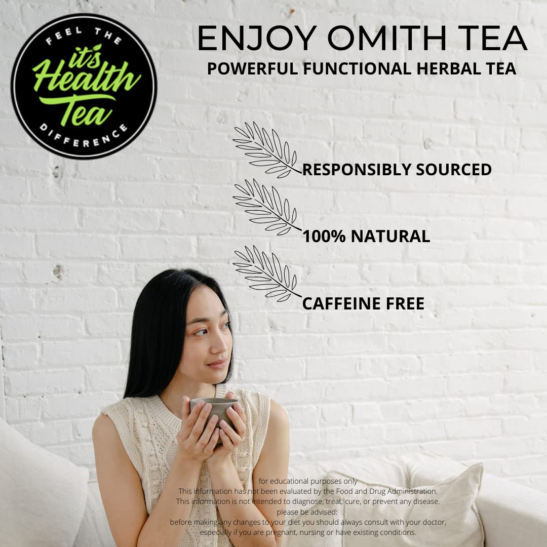 Omith Tea (Carqueja) (Super Herb Tea) - Loose Leaf with 30 Filtered Tea Bags - Baccharis Trimera