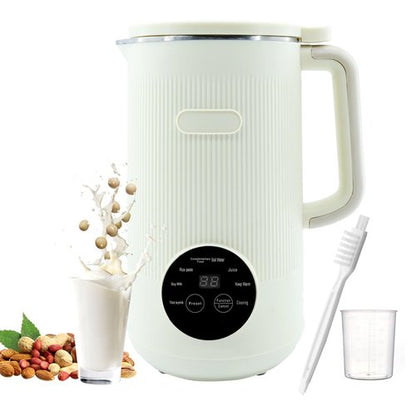 8-in-1 Automatic Soy Nut Milk Maker,40oz Soy Milk Maker for Homemade Almond,Oat,Soy Milk,Rice Paste,Complementary Food,Juice,Milk Maker Machine with Delay Start/Keep Warm/Self Clean/Boil Water (White)
