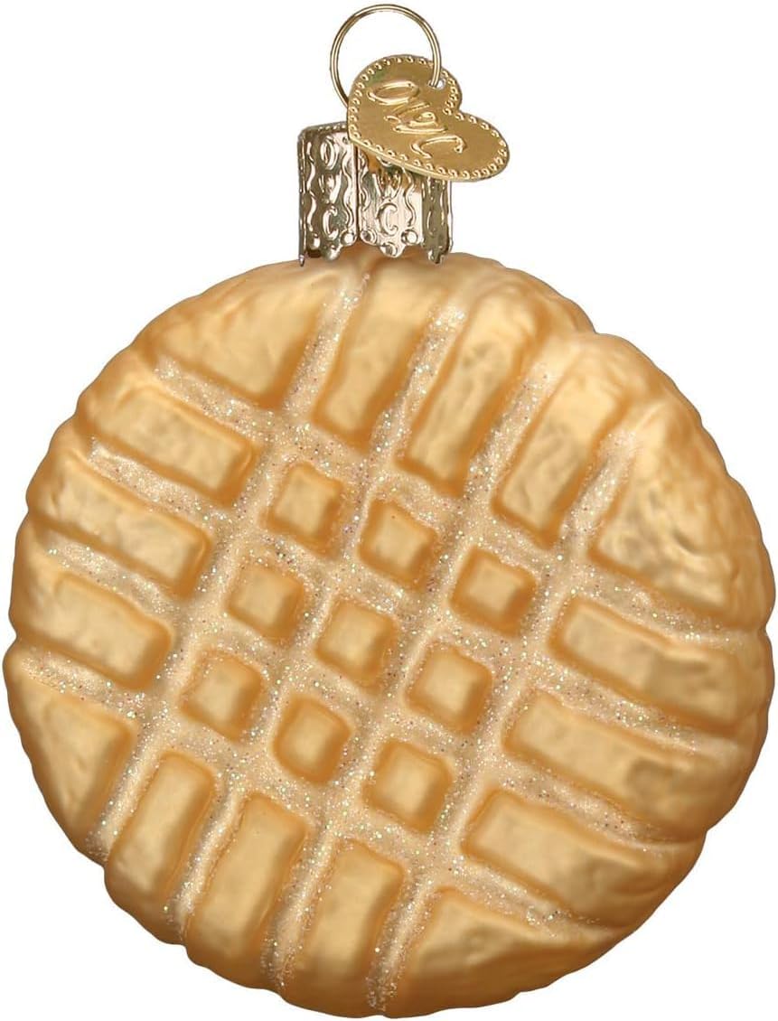 Old World Christmas Peanut Butter Cookie Glass Ornament - Handcrafted Holiday Decoration for Trees