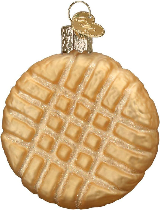 Old World Christmas Peanut Butter Cookie Glass Ornament - Handcrafted Holiday Decoration for Trees