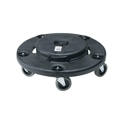 Rubbermaid Commercial RCP264000BK Products Brute Round Twist on/Off Dolly, 250lb Capacity, 18Dia x 6 5/8H, Black
