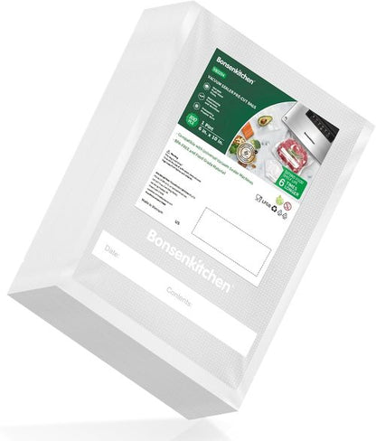 Bonsenkitchen Vacuum Food Sealer Bags - 100 Pint, BPA Free, Commercial Grade, 6" x 10" Size