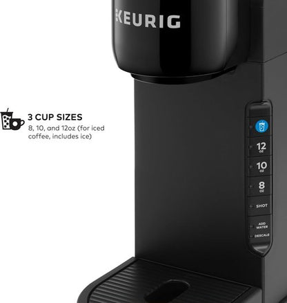 Keurig K-Café Barista Bar Coffee Maker - Single Serve with Frother, 3 Brew Sizes, Black