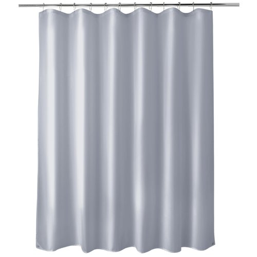 Titanker Fabric Shower Curtain Liner, Gray Shower Curtain Liner with 2 Magnets, 70 x 72 Inches, Cloth Shower Liner Waterproof Polyester, 85GSM, Easy Installation, Machine Washable, Blue Gray