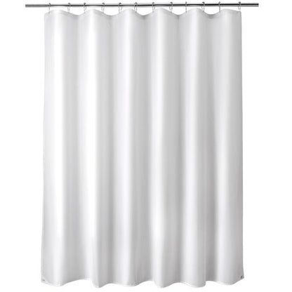 Titanker Waterproof Fabric Shower Curtain Liner Washable, Cloth Shower Liner with Magnets, White Shower Liner Soft Fabric, Lightweight Shower Curtain Liner, 70x72 Inches