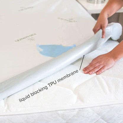 PURE BAMBOO King Mattress Protector - Waterproof, Breathable & Noiseless Cover for Moisture & Stain Protection