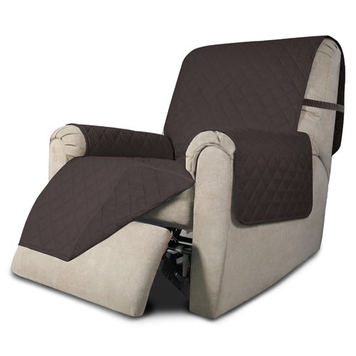Easy-Going Recliner Chair Slipcover Reversible Sofa Cover Water Resistant Couch Cover Furniture Protector with Elastic Straps for Pets Dog (Recliner 22 inch, Chocolate/Chocolate)