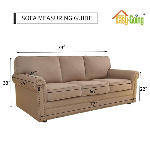 Easy-Going Reversible Couch Cover for 3 Cushion Couch Sofa Cover for Dogs Water Resistant Furniture Protector Cover with Foam Sticks Elastic Straps for Pet Cat (Sofa, White/White)