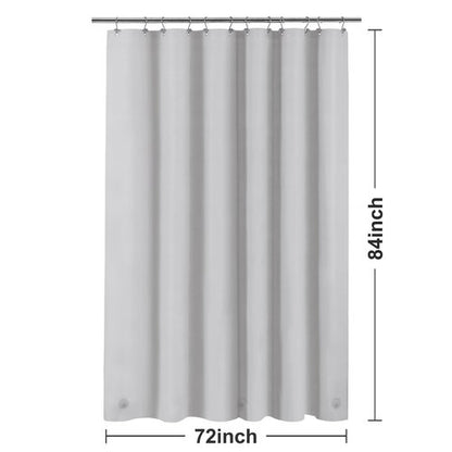 Barossa Design Extra Long Shower Curtain Liner with 3 Magnets - 72" x 84" XL, Waterproof PEVA Lightweight Shower Liner for Bathroom, PVC Free, Metal Grommets - Silver Gray, 72x84