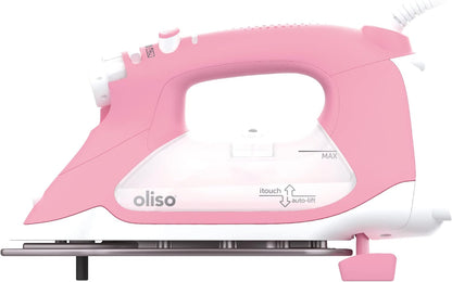 Oliso TG1600 ProPlus Smart Iron - 1800 Watt Steam Iron with Auto-Lift & Diamond Ceramic Soleplate - Rosé