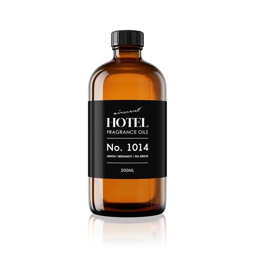 AirScent Hotel Diffuser Oil No. 1014 - The Iconic 5-Star Hotel Coastal Blend - Lemon Bergamot Sea Breeze - Fragrance Oil for Ultrasonic and Waterless Diffusers and Crafting - 500 mL