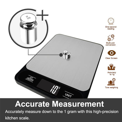 Skiennix Digital Kitchen Scale - Accurate Weight Measurement in Grams & Ounces | 11lb Capacity, LCD Display
