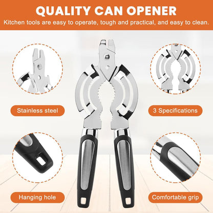 Skiennix Stainless Steel Jar Opener - Adjustable Tool for Weak Hands & Seniors | Kitchen Essential