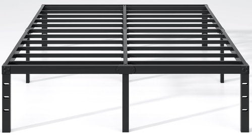 NEW JETO Metal Bed Frame,Full Size Bed Frame with Storage Space,Heavy Duty Sturdy Mattress Foundation,Easy Assembly,No Box Spring Needed, Black,16 Inch,Full