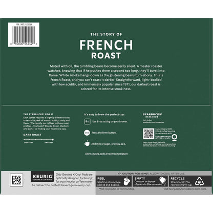 Starbucks French Roast K-Cups - Dark Roast Coffee Pods for Keurig | 72 Count