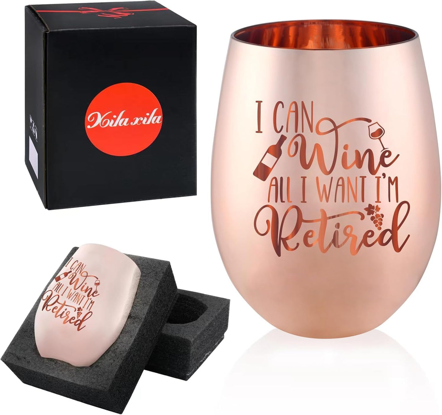 Retirement Gift for Woman - Retired Decorations - Funny Retirement Wine Glass for Women Coworker,Teacher,Nurse,Mom (I'm Retired)