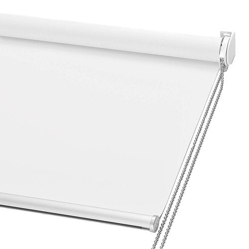 ChrisDowa 100% Blackout Roller Shade, Window Blind with Thermal Insulated, UV Protection Fabric. Total Blackout Roller Blind for Office and Home. Easy to Install. White,34" W x 72" H