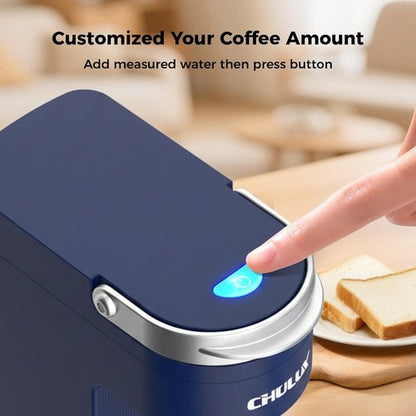CHULUX Single Serve Coffee Maker - Fast Brewing K-Cup Machine for Travel Mugs | Matte Navy Finish