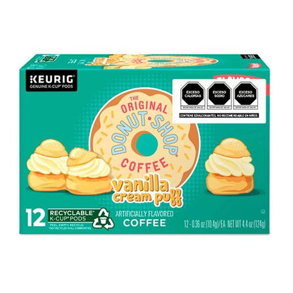Keurig Green Mountain Donut Shop Coffee - Medium Roast Vanilla Puff Pods | 12 Count