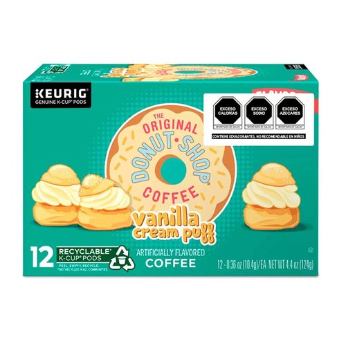 Keurig Green Mountain Donut Shop Coffee - Medium Roast Vanilla Puff Pods | 12 Count
