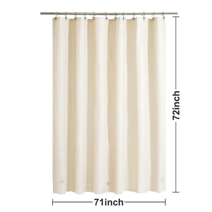 Barossa Design Beige Shower Curtain Liner - Premium PEVA, BPA & PVC Free, No Chemical Smell, Lightweight Standard Size Shower Curtain with 3 Magnets, Metal Grommets - Beige