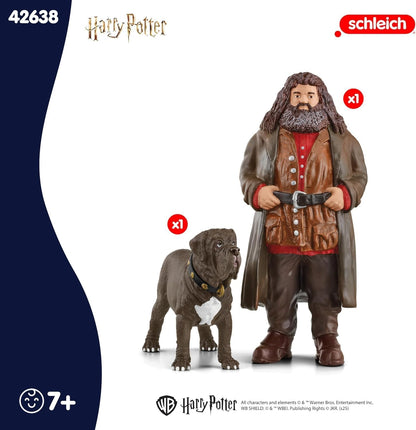 Schleich Harry Potter Hagrid and Fang Figurines - 2-Piece Wizarding World Collectible Set for Kids & Adults | 42638