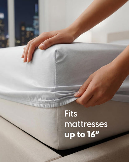 Sleepy Town Queen Size Bed Sheets - 4 Piece Set | Extra Soft, Cooling & Wrinkle Resistant - Deep Pocket Microfiber (White)