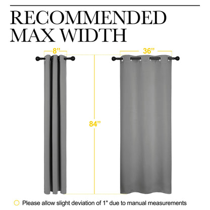 NICETOWN Thermal Insulated Grommet Blackout Curtains for Office, Kids Window Drape Panel for Nursery, Privacy Short Curtains (Silver Grey, 2 Panels, W42 x L84-Inch)