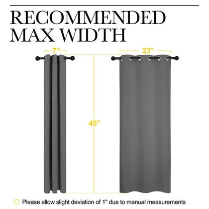 NICETOWN Grey Blackout Curtain Panels for Bedroom, Thermal Insulated Grommet Top Blackout Draperies and Drapes (2 Panels, W29 x L45 inches, Grey)