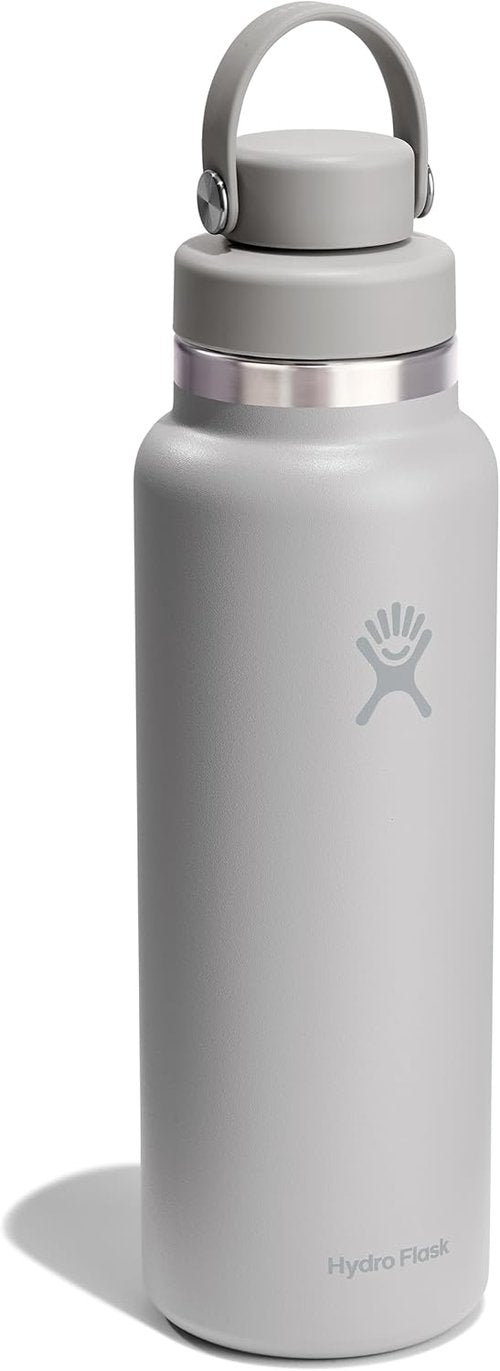 Hydro Flask Water Bottle - Insulated Stainless Steel - Wide Mouth Chug Lid, Non Spill, Leakproof in 40 Oz Tonal Birch Gray