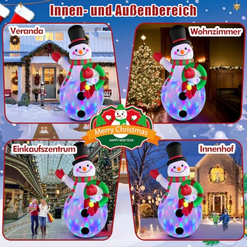 Danxilu 14FT Christmas Inflatable Snowman with LED Lights - Outdoor Holiday Decor