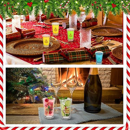 30 Pack Christmas Shot Glasses - Naughty Nice Party Cups, 1.2 oz Acrylic
