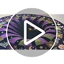 Mystic Cat Halloween Vortex Optical Illusion Rug - 20-Inch Round