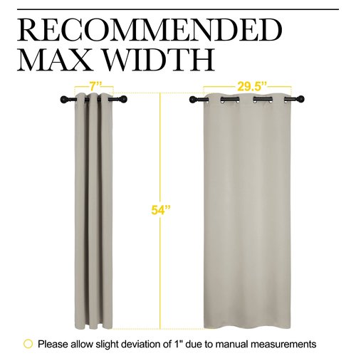 NICETOWN Room Darkening Draperies Window Curtain Panels, Thermal Insulated Grommet Room Darkening Curtains for Bedroom (Natural, 2 Panels, W34 x L54 -inch)