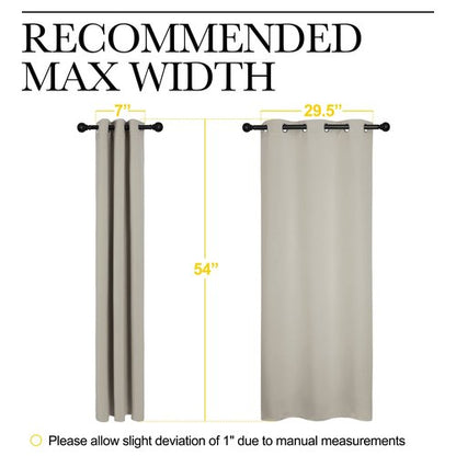 NICETOWN Room Darkening Draperies Window Curtain Panels, Thermal Insulated Grommet Room Darkening Curtains for Bedroom (Natural, 2 Panels, W34 x L54 -inch)