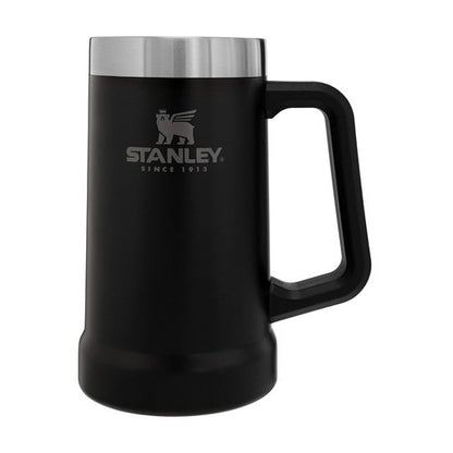 STANLEY Stay-Chill Beer Stein 24 oz | Heavy Duty Big Grip Handle | Beer Tumbler Drink Cup, Holds 2 Cans | Insulated Stainless Steel Party Mug | BPA-Free | Matte Black
