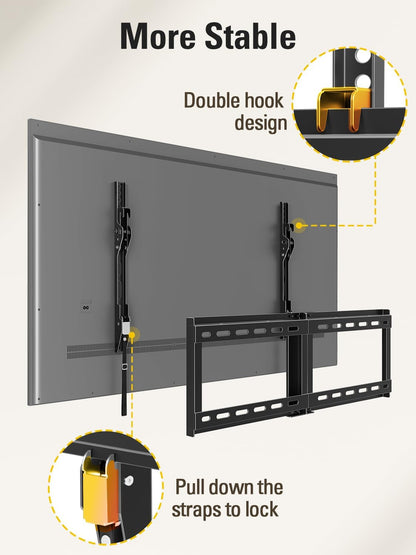 Mounting Dream TV Wall Mount - Universal Tilt Design for 37-75 Inch TVs | Supports Up to 132lbs
