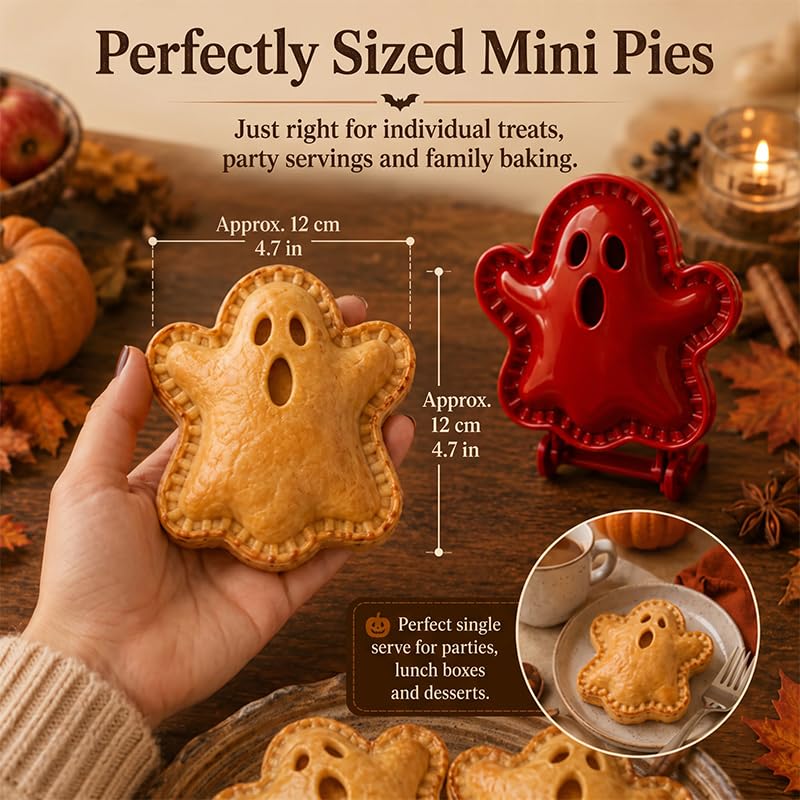 Halloween Hand Pie Mold Set - Reusable Fall Baking Supplies, 8 Shapes - A-2 Pcs