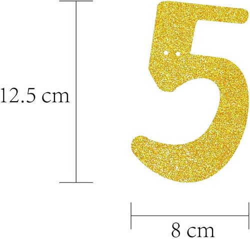 GOER Gold Glitter Cheers To 50 Years Champagne Glasses - 50th Birthday Party Decor