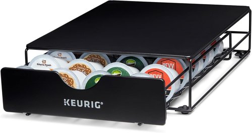Keurig Coffee Pod Storage Drawer - Holds 24 K-Cup Pods | Slim Design, Black, 9.2 x 3.3 x 12.2 Inches