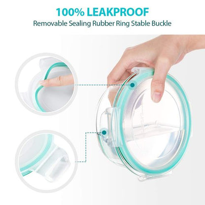 Bayco Glass Food Storage Containers with Lids, [24 Piece] Meal Prep, Airtight Bento Boxes, BPA Free & Leak Proof (12 lids & 12 Containers) - Blue