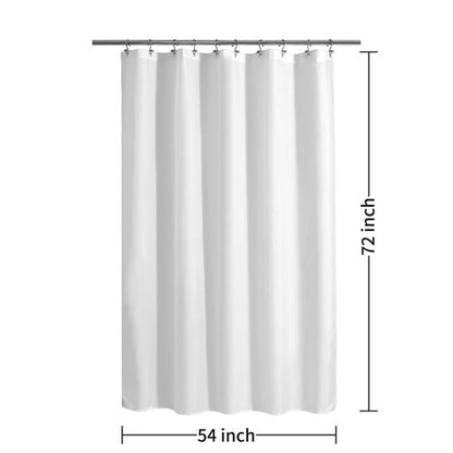 ALYVIA SPRING Stall Fabric Shower Curtain Liner Waterproof - 54" x 72", Soft & Lightweight Stall Size Shower Curtain with Magnets, Machine Washable - 54x72, White