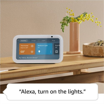 Echo Show 5 (3rd Gen) with Blink Mini | Glacier White