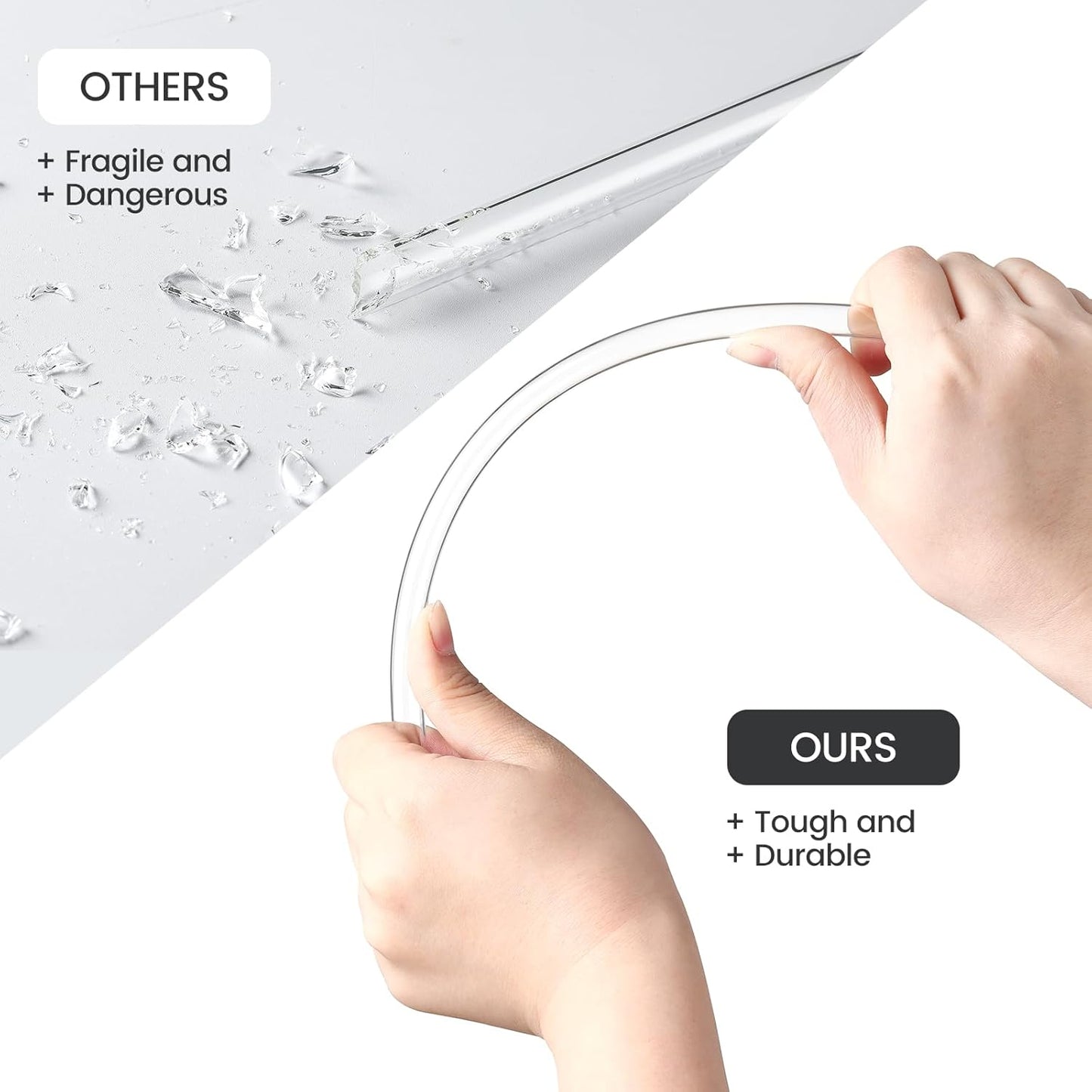 Stanley Replacement Straws - 8 Pack Clear Reusable Plastic Straws with Brushes | Dishwasher Safe, BPA Free